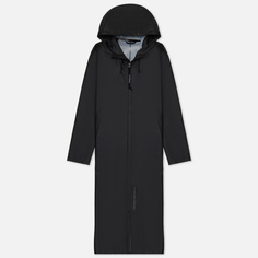 Женская куртка дождевик Stutterheim Mosebacke Long Zip Lightweight, цвет чёрный, размер XL