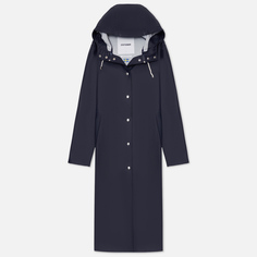 Женская куртка дождевик Stutterheim Mosebacke Long Print, цвет синий, размер L
