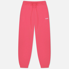 Женские брюки MSGM Micrologo Seasonal, цвет розовый, размер M
