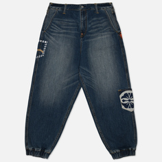 Мужские джинсы Evisu Heritage Multi-Pocket Denim Jogger, цвет синий, размер 36