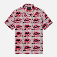 Мужская рубашка thisisneverthat Lips Rayon, цвет розовый, размер S