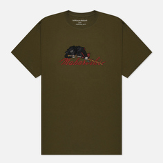 Мужская футболка maharishi Ninjutsu Embroidered, цвет зелёный, размер S