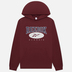 Мужская толстовка Reebok Archive Essentials Hoodie, цвет бордовый, размер L