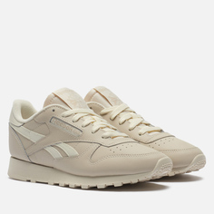 Женские кроссовки Reebok Classic Leather, цвет бежевый, размер 37.5 EU