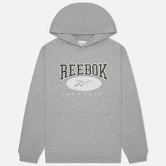 Мужская толстовка Reebok Archive Essentials Hoodie, цвет серый, размер M