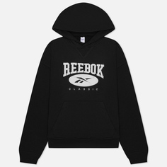 Женская толстовка Reebok Classics Natural Dye Big Logo Hoodie, цвет чёрный, размер XS