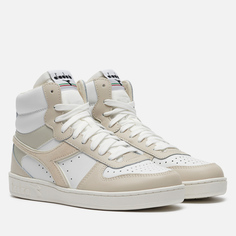 Женские кроссовки Diadora Magic Basket Mid Leather, цвет бежевый, размер 36 EU