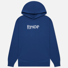 Мужская толстовка RIPNDIP Rubber Logo Hoodie, цвет синий, размер L