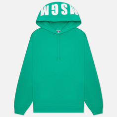 Мужская толстовка MSGM Maxilogo Print Hoodie, цвет зелёный, размер S