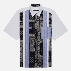 Мужская рубашка SOPHNET. Vertical Paneled Regular Collar Baggy, цвет чёрный, размер M