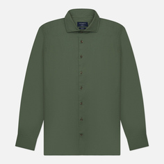 Мужская рубашка Hackett Piece Dyed Soft Twill, цвет зелёный, размер L