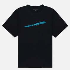 Мужская футболка uniform experiment Warp Logo Wide, цвет чёрный, размер XL