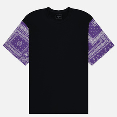Мужская футболка SOPHNET. Bandana Sleeve Wide, цвет фиолетовый, размер L