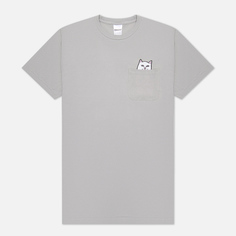 Мужская футболка RIPNDIP Lord Nermal Peace Pocket, цвет серый, размер S