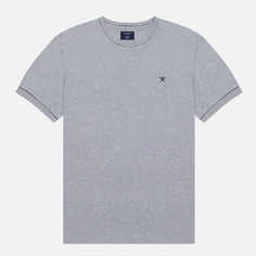Мужская футболка Hackett Jersey Tipped, цвет серый, размер XL