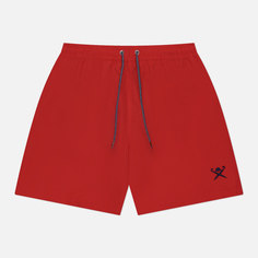 Мужские шорты Hackett Logo Solid Swim, цвет красный, размер L