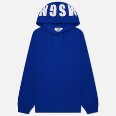 Женская толстовка MSGM Macrologo Print Hoodie Seasonal, цвет синий, размер L