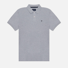 Мужское поло Hackett Slim Fit Logo, цвет серый, размер S