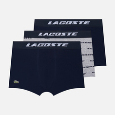 Комплект мужских трусов Lacoste Underwear 3-Pack Casual Contrast Waist Trunk, цвет комбинированный, размер S