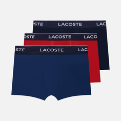 Комплект мужских трусов Lacoste Underwear 3-Pack Casual Trunk, цвет комбинированный, размер S