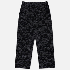 Мужские брюки RIPNDIP Fuckin Fuck Quilted Wide Leg, цвет чёрный, размер 36