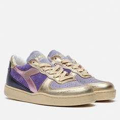 Женские кроссовки Diadora Heritage Mi Basket Low Metal Pigskin Used, цвет фиолетовый, размер 36.5 EU