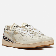 Женские кроссовки Diadora Heritage Mi Basket Row Cut Metallic Animalier, цвет бежевый, размер 38.5 EU