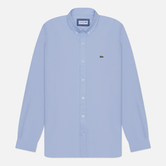 Мужская рубашка Lacoste Embroidered Logo Slim Fit, цвет голубой, размер 39