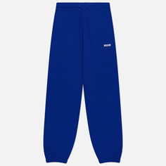 Женские брюки MSGM Micrologo Print Seasonal, цвет синий, размер M