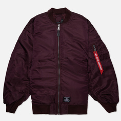 Женская куртка бомбер Alpha Industries Oversized MA-1 Mod Flight, цвет фиолетовый, размер M