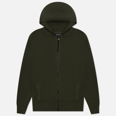 Мужской свитер MA.Strum Milano Knit Full Zip Hoodie, цвет оливковый, размер L