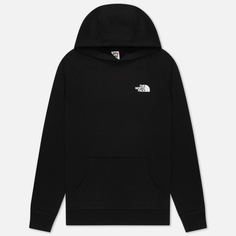 Мужская толстовка The North Face Raglan Red Box Hoodie, цвет чёрный, размер XXL