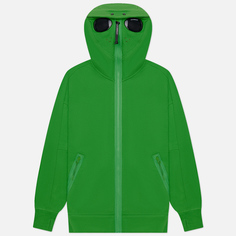 Мужская толстовка C.P. Company Diagonal Raised Fleece Explorer Goggle Full Zip, цвет зелёный, размер XXL