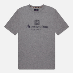 Мужская футболка Aquascutum Active Big Logo, цвет серый, размер L