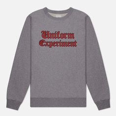 Мужская толстовка uniform experiment Gothic Logo Crew Neck, цвет серый, размер M