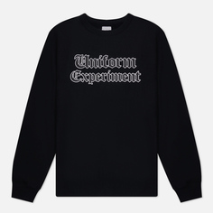 Мужская толстовка uniform experiment Gothic Logo Crew Neck, цвет чёрный, размер L