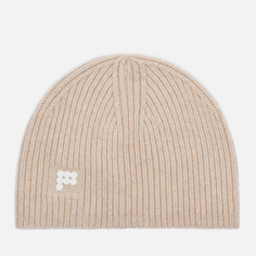 Шапка PANGAIA Archive Cashmere Ribbed, цвет бежевый, размер S-M