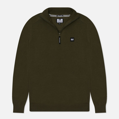 Мужской свитер Weekend Offender Pierre Quarter Zip Funnel Neck, цвет зелёный, размер XXXL