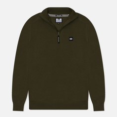 Мужской свитер Weekend Offender Pierre Quarter Zip Funnel Neck, цвет зелёный, размер XXXL