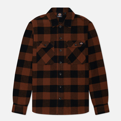 Мужская рубашка Dickies Sacramento, цвет коричневый, размер M