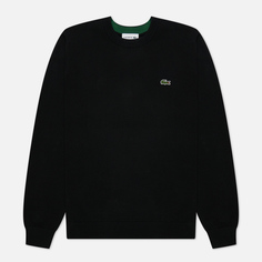 Мужской свитер Lacoste Crew Neck Organic Cotton, цвет чёрный, размер S