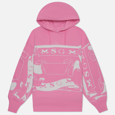 Женская толстовка MSGM x Lorenza Longhi Hoodie, цвет розовый, размер XS