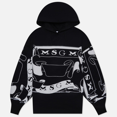 Женская толстовка MSGM x Lorenza Longhi Hoodie, цвет чёрный, размер M