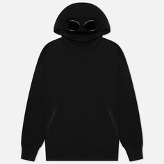 Мужская толстовка C.P. Company Diagonal Raised Fleece Goggle Ribbed, цвет чёрный, размер L