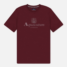 Мужская футболка Aquascutum Active Big Logo, цвет бордовый, размер XL