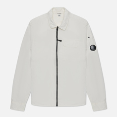 Мужская рубашка C.P. Company Gabardine Zipped Lens, цвет белый, размер L