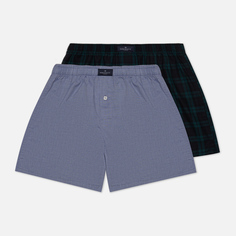 Комплект мужских трусов Hackett Greg Check Boxer 2-Pack, цвет зелёный, размер M