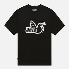 Мужская футболка Peaceful Hooligan Outline Dove, цвет чёрный, размер L