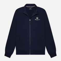 Мужская толстовка Aquascutum Active Small Logo Full Zip Mock Neck Fleece, цвет синий, размер XL