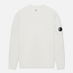 Мужской свитер C.P. Company Full Rib Crew Neck, цвет белый, размер 54